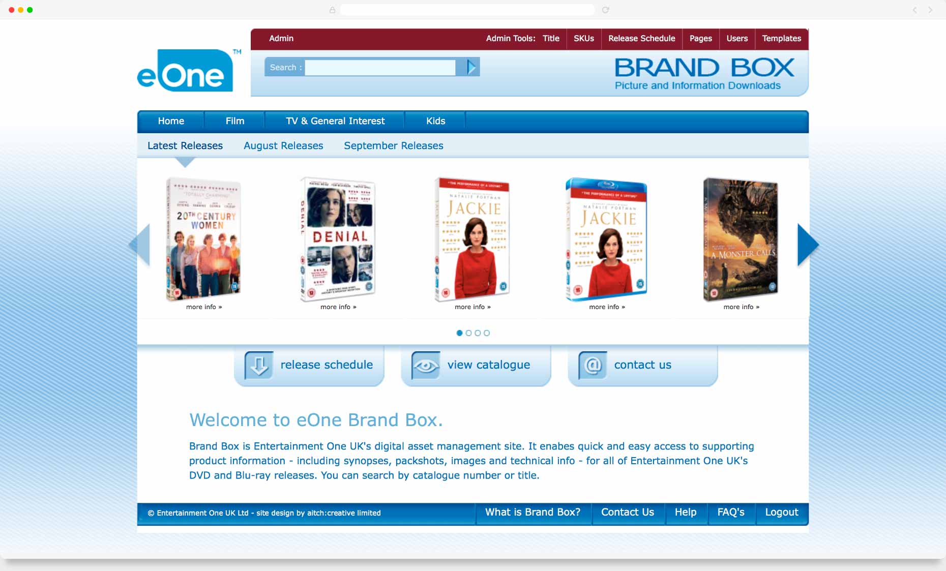 Website Design & Development - eOne, London