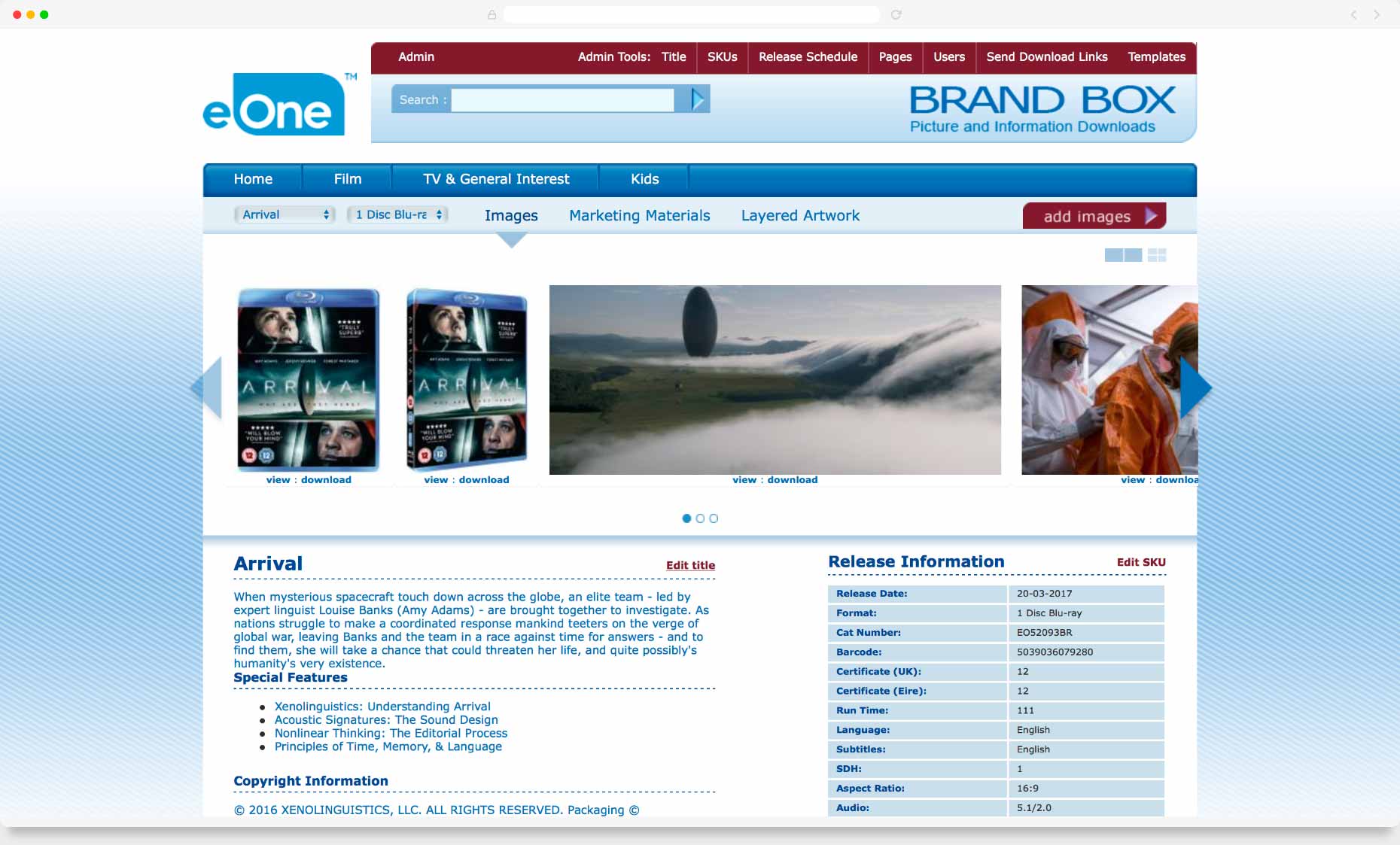 Website Design & Development - eOne, London
