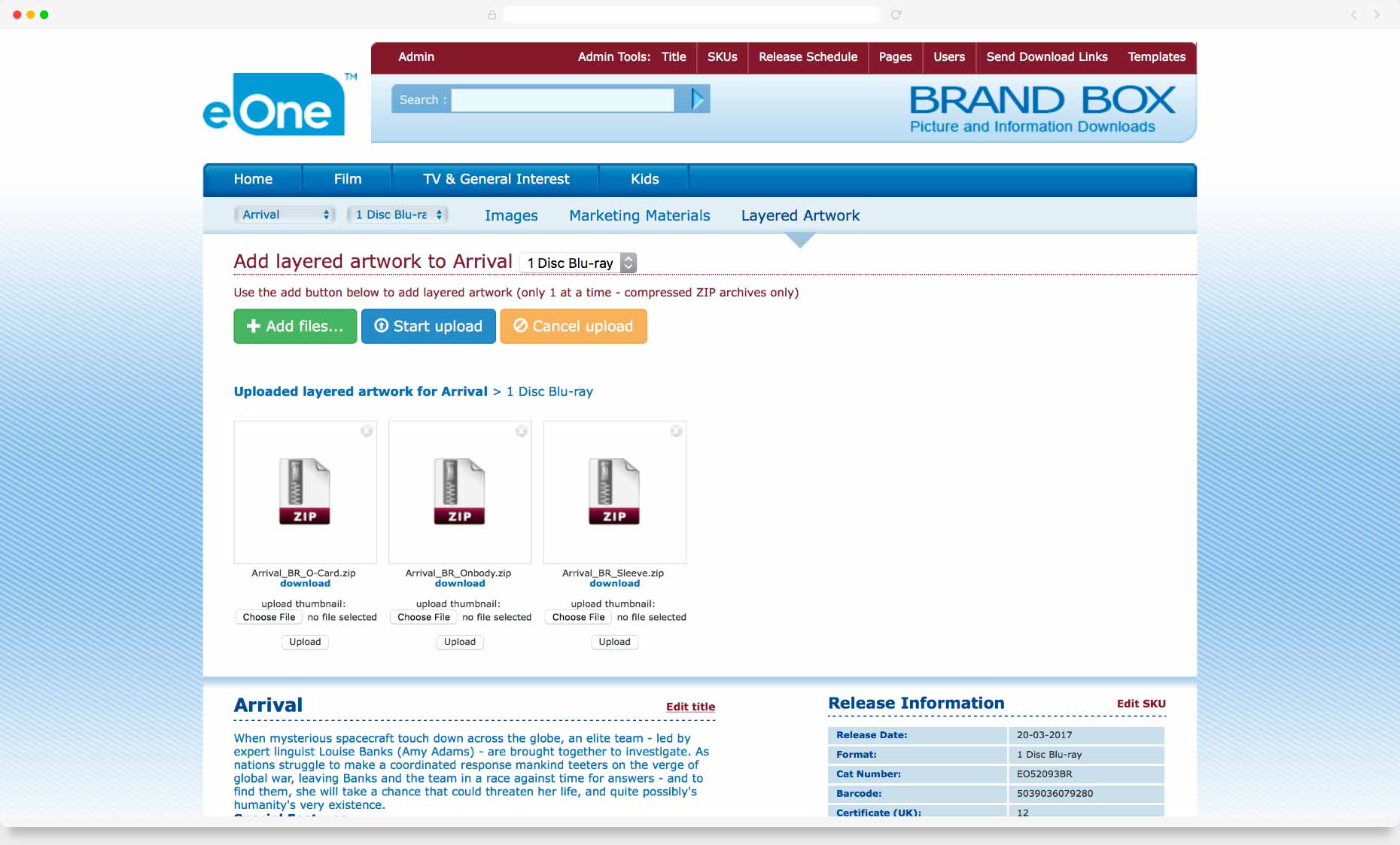Website Design & Development - eOne, London