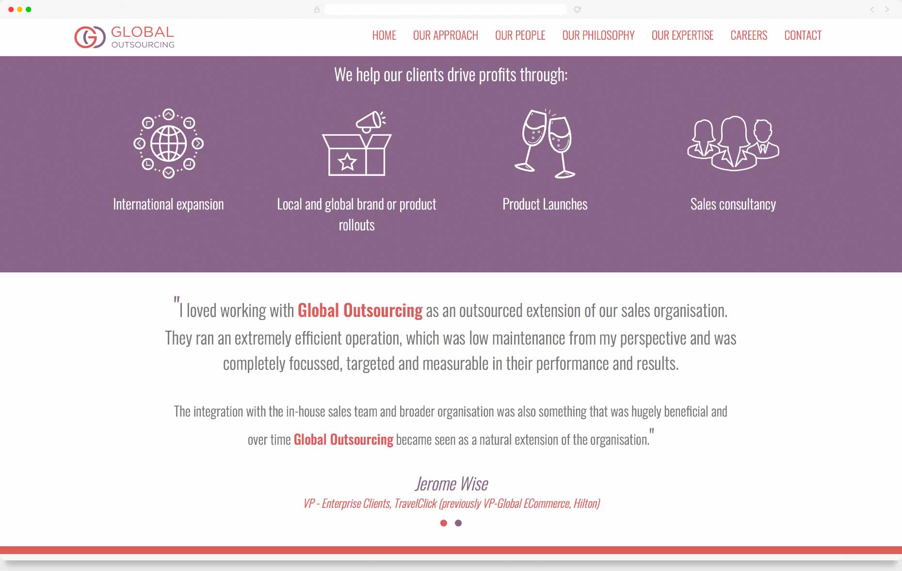Website Design & Development - GO ~ Global Outsourcing, London, New York, Sydney, Singapore