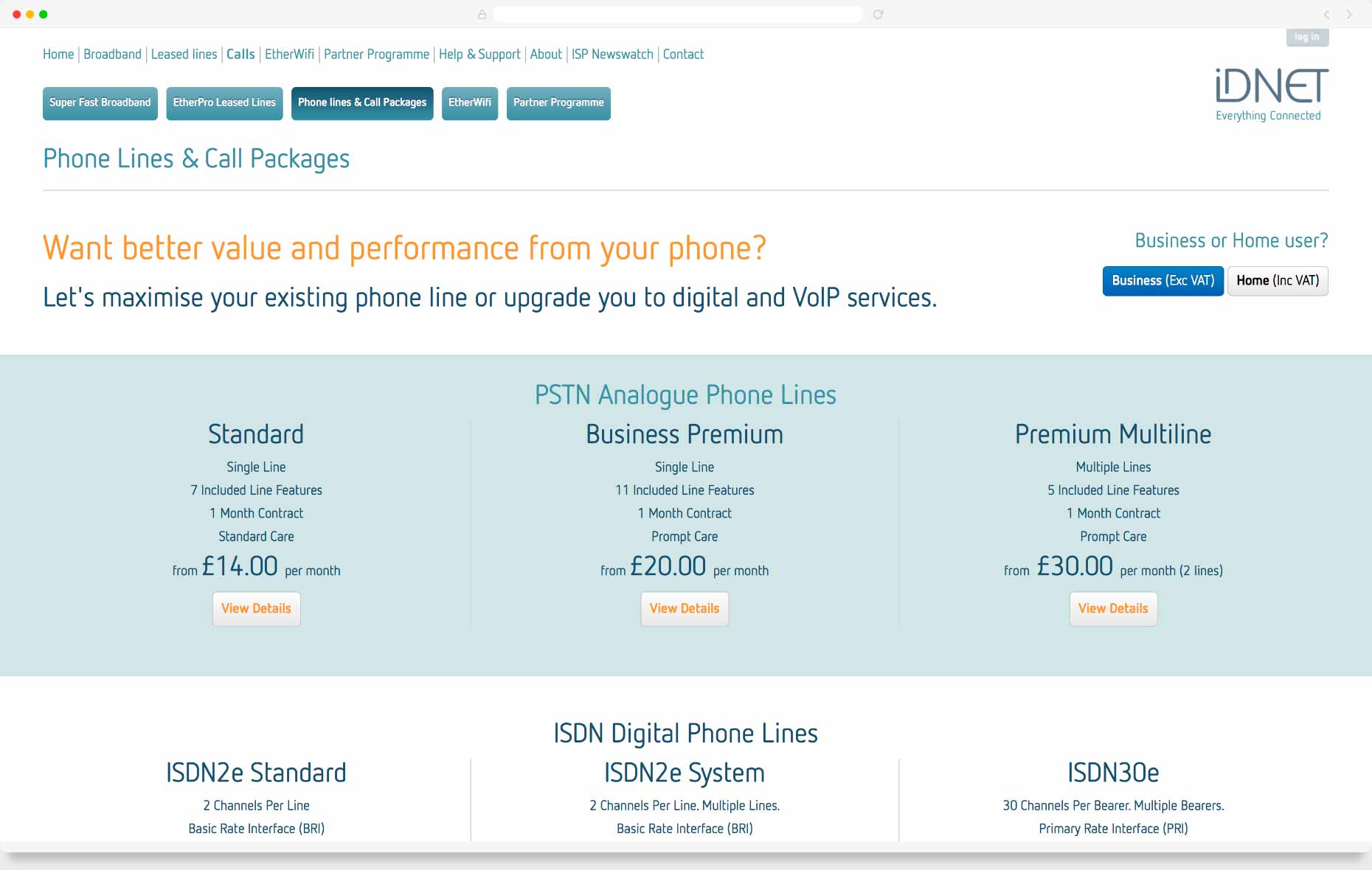 Website Design & Development - IDNet, Hertfordshire