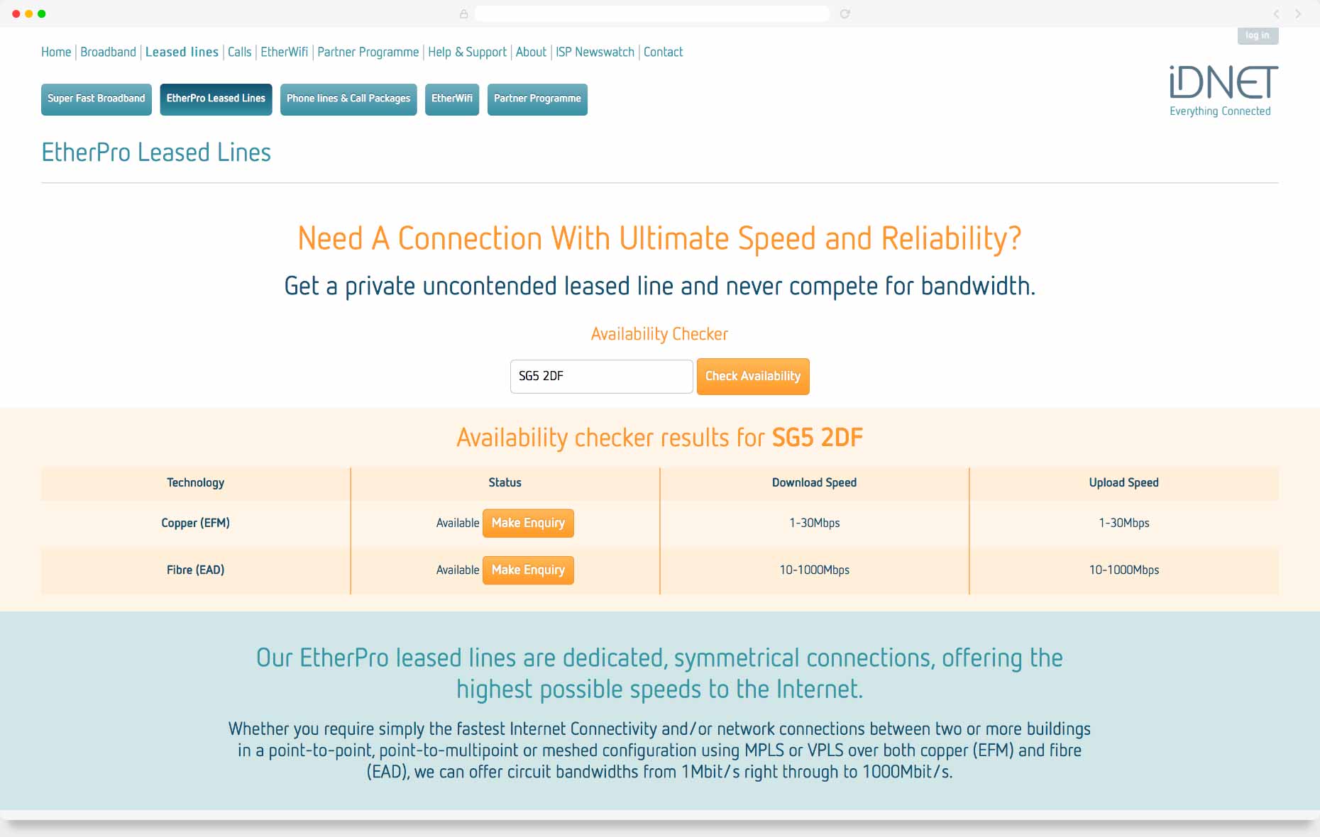 Website Design & Development - IDNet, Hertfordshire