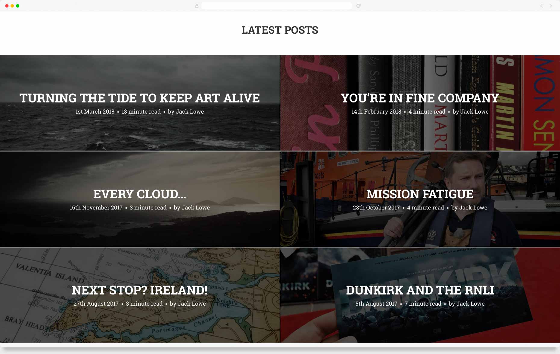 Website Design & Development - Jack Lowe, Newcastle Upon-Tyne