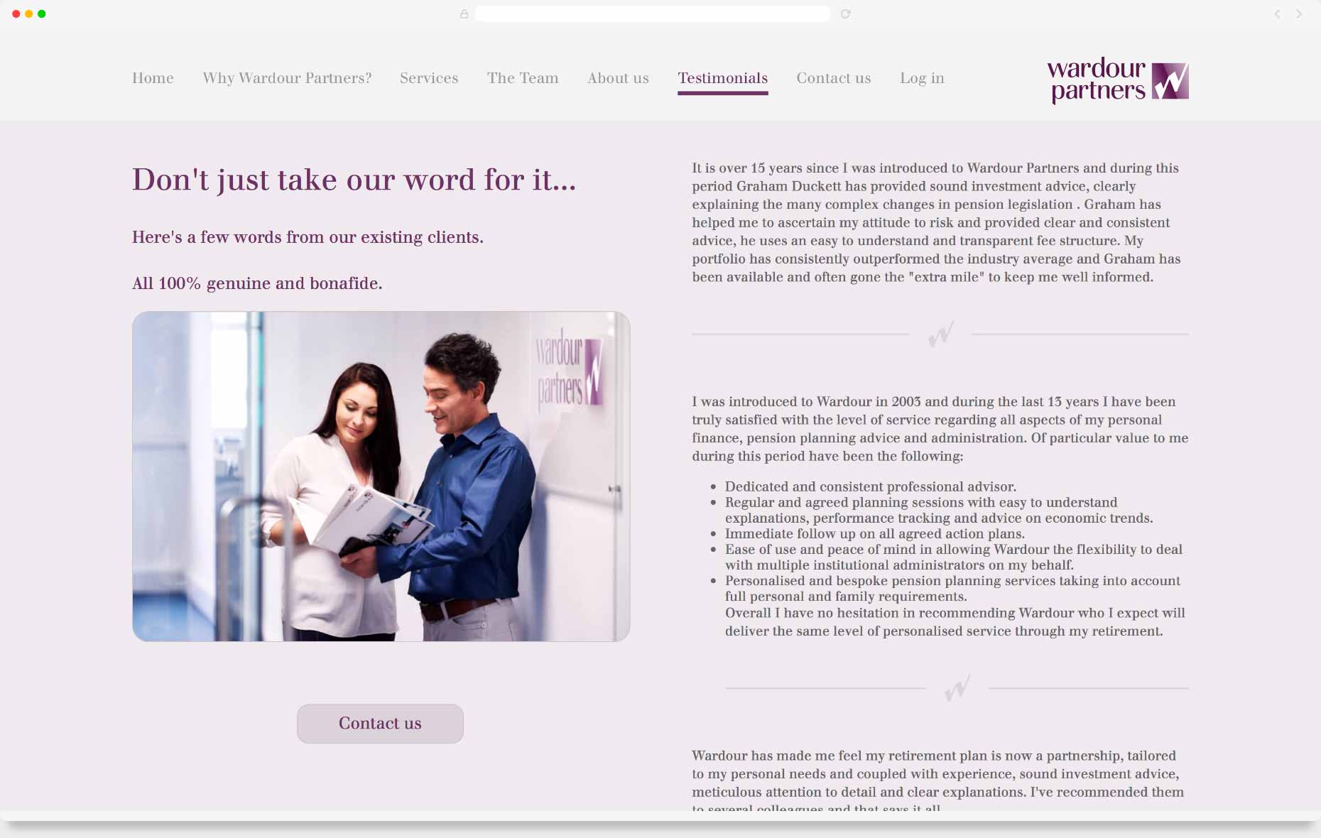 Website Design & Development - Wardour Partners, London